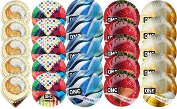 Набір з OLO Ice Durable + ONE Ribs + ONE Mint + ONE Chocolate Strawberry + ONE Banana SOS8711 фото