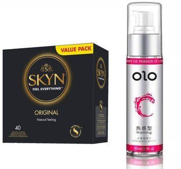 SKYN ORIGINAL (40 шт) та Лубрикант OLO зігріваючий (60 мл) SOS298 фото
