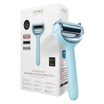 Ролик для игловой мезотерапии лица и тела GESKE MicroNeedle Face&Body Roller 9в1 turquoise HB0213 фото