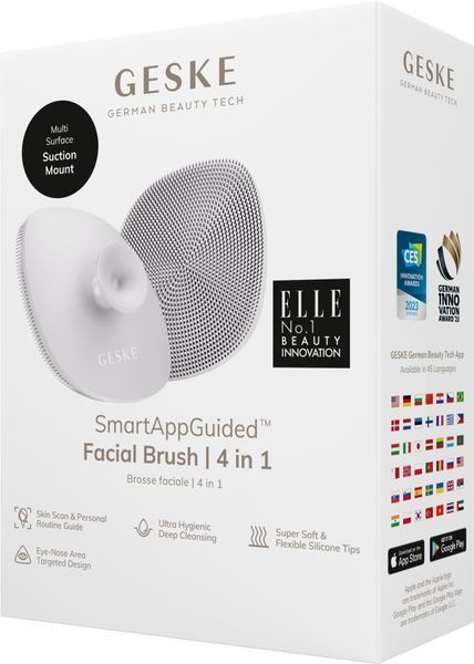 Щітка для обличчя GESKE Facial Brush 4в1 з тримачем starlight HB0055 фото