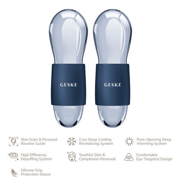 Подвійний масажер для очей GESKE Cool&Warm Duo Eye Massager 7в1 midnight HB0323 фото