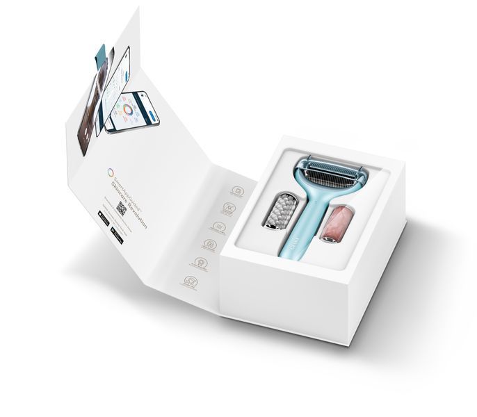 Ролик для голкової мезотерапії обличчя та тіла GESKE MicroNeedle Face&Body Roller 9в1 turquoise HB0213 фото