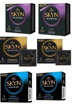 Набір Skyn 18 шт : Extra Lube - 3x2 шт , Original - 3х2 шт , Elite - 3x2 SOS313 фото