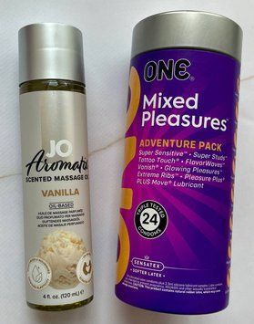 Набір ONE Mixed Pleasures 24 шт і Натуральна масажна олія System JO Aromatix 120 мл SOS1380 фото