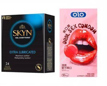 Набор Skyn Extra lube 24 штуки + OLO Oral Candy 10 штук SOS13 фото