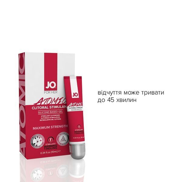 Возбудительный гель для клитора JO ATOMIC WARMING (10 мл), разогревательный SO1502 фото