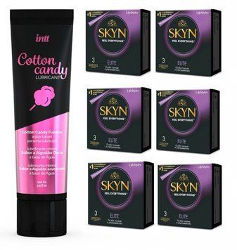 Комплект Skyn Elite 18 шт + Лубрикант Intt Cotton Candy 100 мл SOS4135 фото