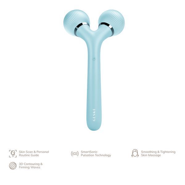 Электронный ультразвуковой ролик для лица и тела GESKE Sonic Facial&Body Roller 4в1 turquoise HB0036 фото