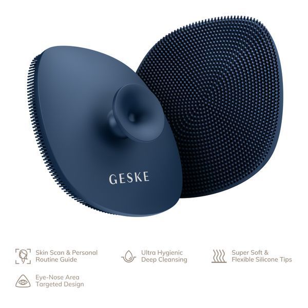 Щітка для обличчя GESKE Facial Brush 4в1 з тримачем midnight HB0056 фото