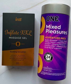 Набір ONE Mixed Pleasures 24 шт + Гель для стимуляції статевого органу Intt Inflate XXL (15 мл) SOS1417 фото