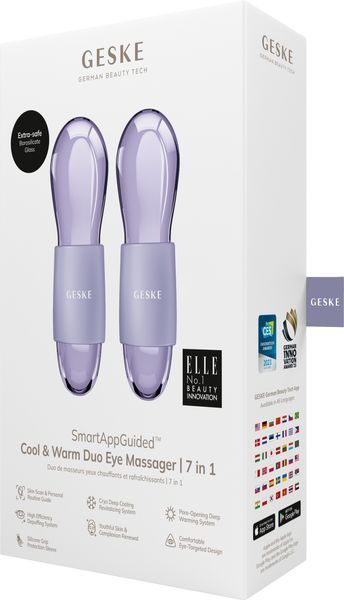 Подвійний масажер для очей GESKE Cool&Warm Duo Eye Massager 7в1 purple HB0325 фото