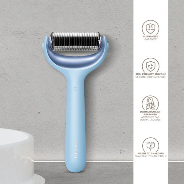 Ролер для голкової мезотерапії обличчя та тіла GESKE MicroNeedle Face&Body Roller 9в1 aquamarine HB0215 фото