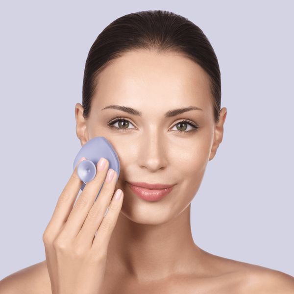 Щітка для обличчя GESKE Facial Brush 4в1 з тримачем purple HB0057 фото