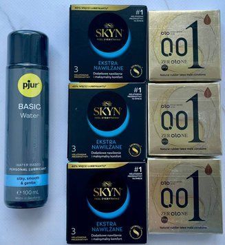 Набір 18 шт OLO Лід і Полум'я 001 + Skyn Extra Lube + Лубрикант pjur Basic Waterbased, 100 мл SOS3837 фото