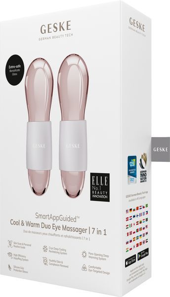 Подвійний масажер для очей GESKE Cool&Warm Duo Eye Massager 7в1 starlight HB0326 фото
