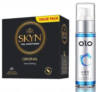 Набір: SKYN ORIGINAL 40 шт. + Лубрикант OLO 60 мл SOS11781 фото