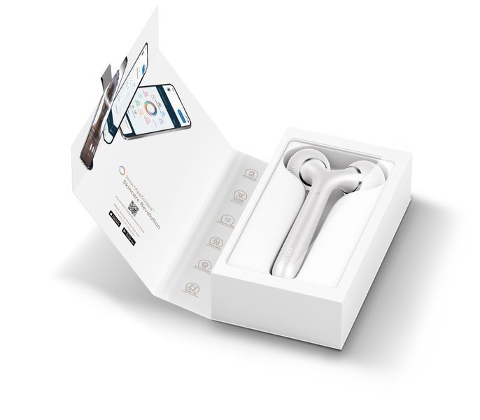 Электронный ультразвуковой ролик для лица и тела GESKE Sonic Facial&Body Roller 4в1 white HB0039 фото