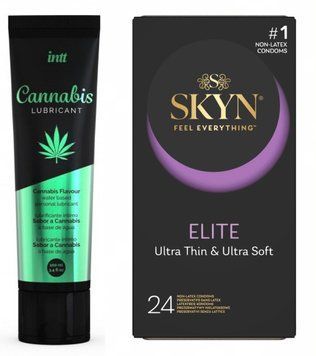 Комплект Skyn Elite (24 шт) + Лубрикант Intt Cannabis 100 мл SOS4139 фото
