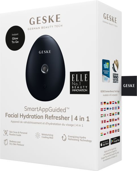 Электронный освежитель для увлажнения лица GESKE Facial Hydration Refresher 4в1 black HB0168 фото