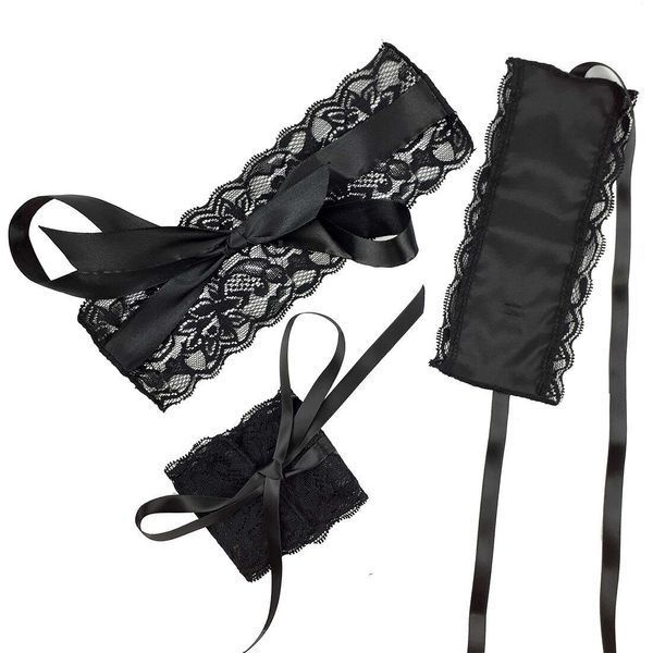 Еротичний набір (пов'язка на очі та наручники) Art Of Sex Blindfold and Handcuffs Aria, чорний SO5169 фото