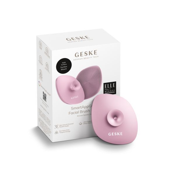 Щітка для обличчя GESKE Facial Brush 4в1 з тримачем pink HB0060 фото