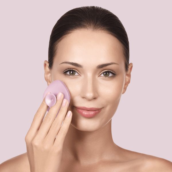 Щітка для обличчя GESKE Facial Brush 4в1 з тримачем pink HB0060 фото