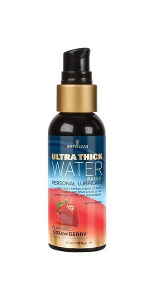 Густая смазка на водной основе Sensuva UltraThick Water-Based Strawberry (57 мл) без парабенов SO3231 фото