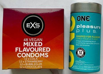 НАБІР резинок ONE Pleasure Plus 12 шт - EXS Mixed Flavoured 48 шт SOS3148 фото