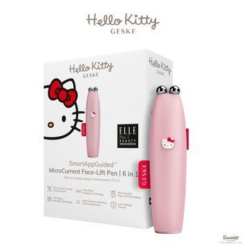 Микротоковая ручка для подтяжки лица GESKE MicroCurrent Face-Lift Pen 6в1 Hello Kitty pink HB0251 фото