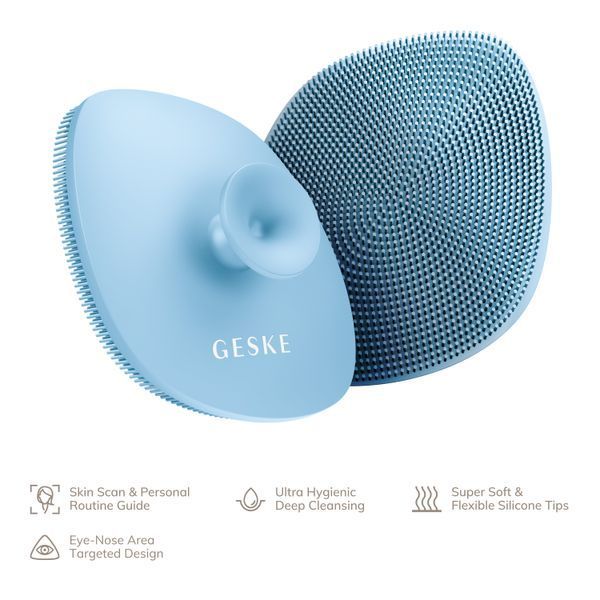 Щітка для обличчя GESKE Facial Brush 4в1 з тримачем aquamarine HB0061 фото