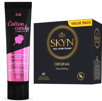 SKYN ORIGINAL 40 шт и Лубрикант Intt Cotton Candy 100 мл SOS255 фото