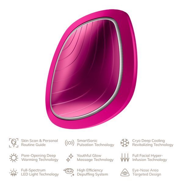 Ультразвукова маска тепло та холод GESKE Sonic Warm&Cool Mask 9в1 magenta HB0098 фото