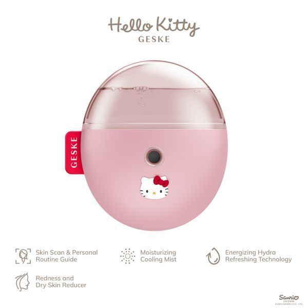 Электронный освежитель для увлажнения лица GESKE Facial Hydration Refresher 4в1 Hello Kitty pink HB0254 фото