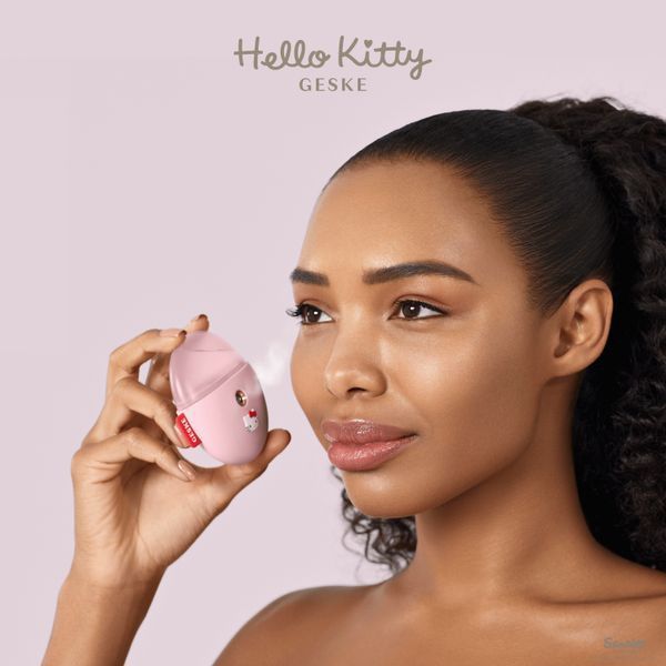 Электронный освежитель для увлажнения лица GESKE Facial Hydration Refresher 4в1 Hello Kitty pink HB0254 фото