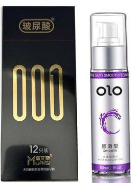 Muaisi Premium Black 001 -12 шт и Лубрикант OLO Smooth (60 мл) SOS606 фото