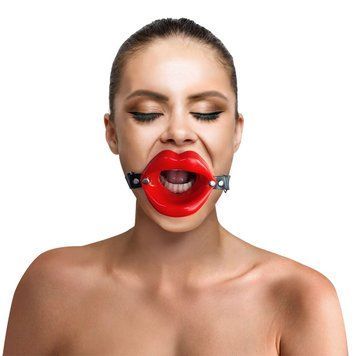 Кляп-расширитель в форме губ Art of Sex &ndash; Gag Lips, натуральная кожа SO5148 фото