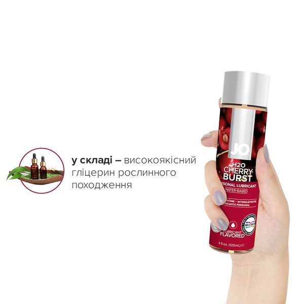 Змазка на водній основі System JO H2O &mdash; Cherry Burst (120 мл) без цукру, рослинний гліцерин SO1670 фото