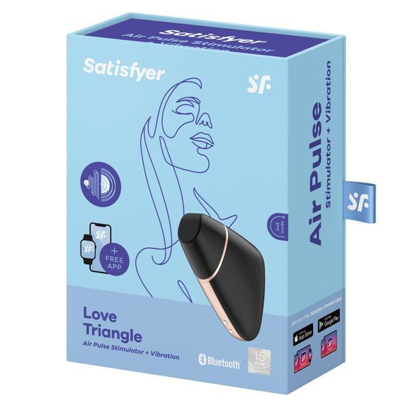 Вакуумний Satisfyer Love Triangle Black з керуванням через інтернет SO3894 фото