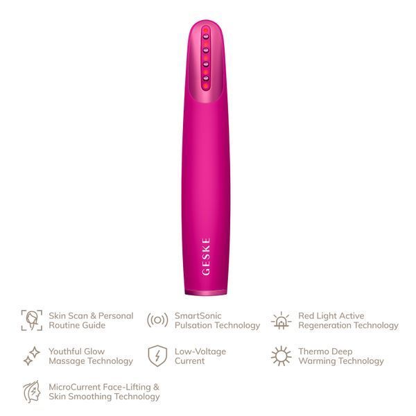 Устройство для укрепления и тонизации кожи лица GESKE Skin Firming Wand 7в1 magenta HB0430 фото