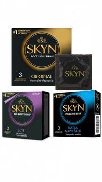 Набір SKYN 9 штук, 3х3 коробки Skyn original, Skyn extra lube, Skyn Elite SK48 фото