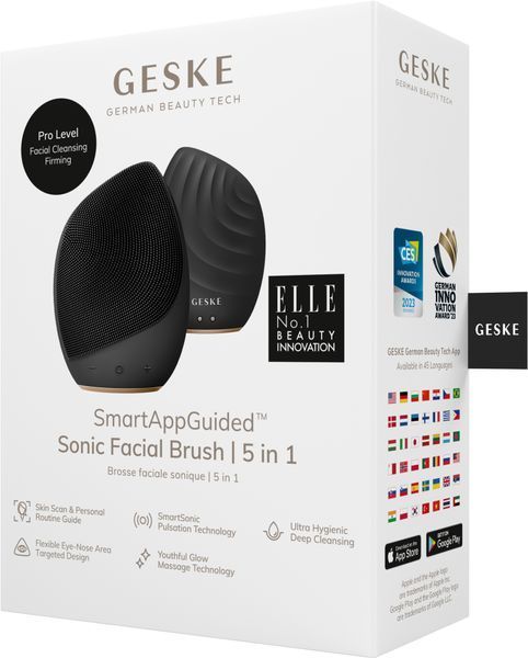 Електронна ультразвукова щітка для обличчя GESKE Sonic Facial Brush 5в1 gray HB0064 фото