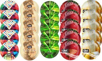 Набір з 25 шт One Extreme ribs + ONE 𝐕𝐀𝐍𝐈𝐒𝐇 + ONE Glowing Pleasures + ONE Chocolate Strawberry + ONE Banana Split SOS8250 фото