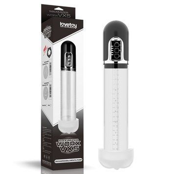 Вакуумна помпа для чоловіків Maximizer Worx VX5 Rechargeable Pump Mouth Black LT4 фото
