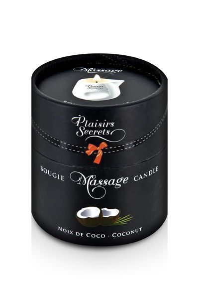 Масажна свічка Plaisirs Secrets Coconut (80 мл), керамічний посуд SO1846 фото
