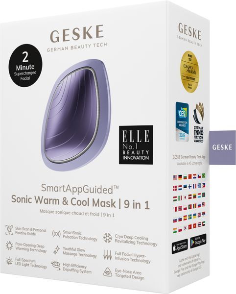 Ультразвукова маска тепло та холод GESKE Sonic Warm&Cool Mask 9в1 purple HB0101 фото