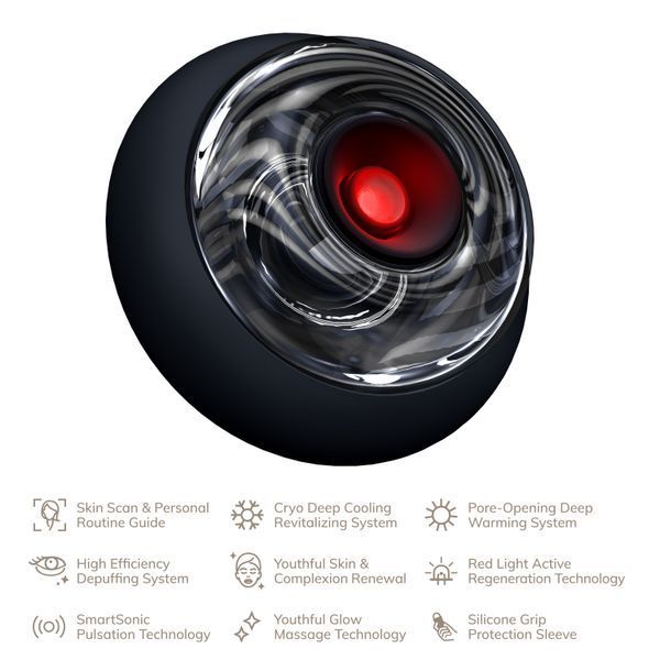 Массажер для лица и тела GESKE Sonic Cool&Warm Face and Body Massager 9в1 black HB0275 фото