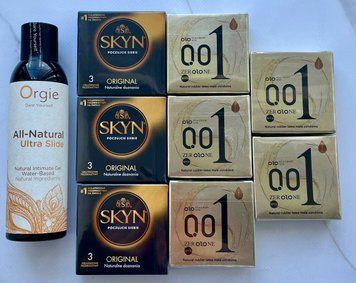 Набір 24 шт OLO Лід і Полум'я 001 + Skyn Original + Лубрикант ALL-NATURAL Ultra Slide 150 мл Orgie SOS3850 фото