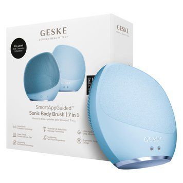Ультразвуковая щетка для тела и интенсивный пилинг GESKE Sonic Body Brush&Intensive Exfoliator 7в1 aquamarine HB0351 фото