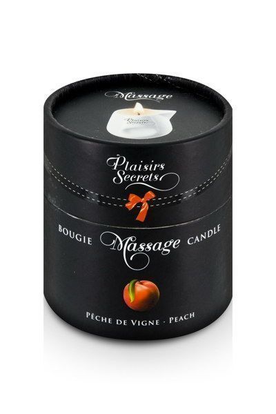 Масажна свічка Plaisirs Secrets Peach (80 мл), керамічний посуд SO1849 фото