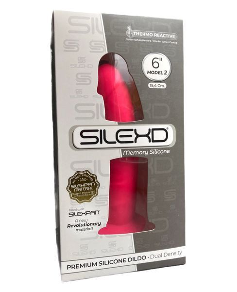 Фалоімітатор SilexD Robby Pink (MODEL 2 size 6in), двошаровий, силікон + Silexpan, діаметр 3,5см SO3149 фото